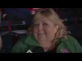 Guerin Austin chats with Michael Chavis s mom during Red Sox game