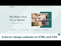 How to make a Interior Design website in HTML CSS and Javascript Source code