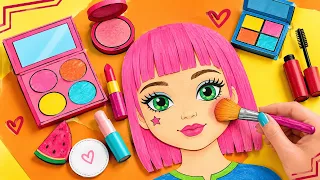แปลงโฉมตุ๊กตากระดาษสุดน่ารัก! 💄✨ ทำทรงผมและชุดเดรสกระดาษ DIY