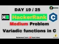 Variadic functions in C HackerRank Tasin Coder
