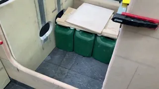 Adapting to changes of route, less water, masts mowing aft.