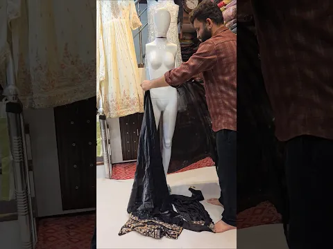 Viral👌 Black colour Ready to wear saree haul in #sowcarpet