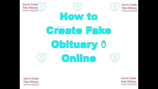 Buy Fake Obituary with Fake Obituary App https youtu