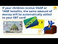 P-EBT Benefits Card Information ENG