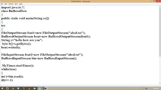 Java Tutorial 4 Buffered Stream System NanoTime JOptionPane