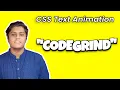 Amazing CSS 3D Text Animation Complete tutorial Code Grind