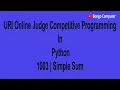Learn How To Solve URI Online Judge Python Problem Simple Sum