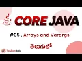 Arrays and Varargs Java Full Course in Telugu TechZoomMedia