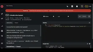 Codewars A Needle in the Haystack Python 8 kyu