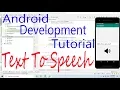 Android Development Tutorial Text To Speech Implementation