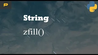 Python String - zfill