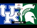 #6 Kentucky vs #7 Michigan State - NCAA Basketball 10 Simulation!