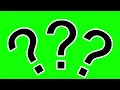 Question mark animation green screen