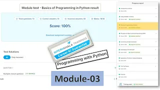 Programming with Python Module 3 Basics of Programming in Python Solution Internshala Vikas sir