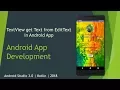 How TextView get Text from EditText User Input Kotlin 2018