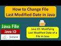 How to Change File Last Modified Date in Java Java File Java IO Java Tutorial