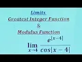 Limits involving greatest Integer Function and absolute value function