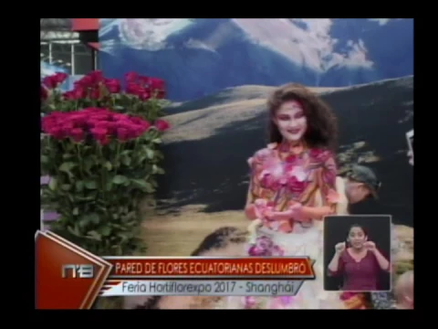 PARED DE FLORES ECUATORIANA EN FERIA HORTIFLOREXPO 2017