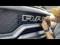Installing Dodge Ram TRX Badge Decals on Tail Gate TRX and Front Grill Emblems