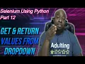 Selenium Python How To Return Values From Select Drop Down