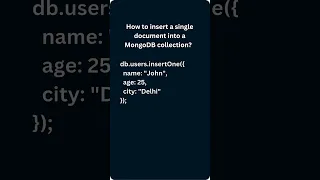 How to Insert a Single Document in MongoDB in 60 Seconds