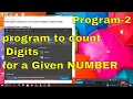 PYTHON How to write program to COUNT digits for a Given INFOTECH