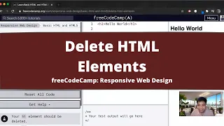 Delete HTML Elements Basic HTML and HTML5 freeCodeCamp Tutorial