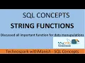 SQL STRING FUNCTION 9 IMPORTANT SQL STRING FUNCTION I EP - 17 Technospark withManish