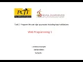Program the user sign up process including input validations