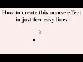 Smooth Mouse Animation with GSAP HTML CSS JavaScript Tutorial