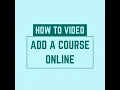 USFCA Adding a Course Online