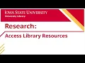 Research Access Library Resources