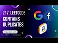 Contains Duplicates - Hashmap