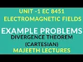 EC8451 ELECTROMAGNETIC FIELDS DIVERGENCE THEOREM PROBLEMS-I