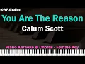 Download Lagu You Are The Reason - Karaoke Female Key \u0026 Tutorial Chord C (Calum Scott)