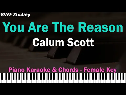 Download MP3 You Are The Reason - Karaoke Female Key \u0026 Tutorial Chord C (Calum Scott)