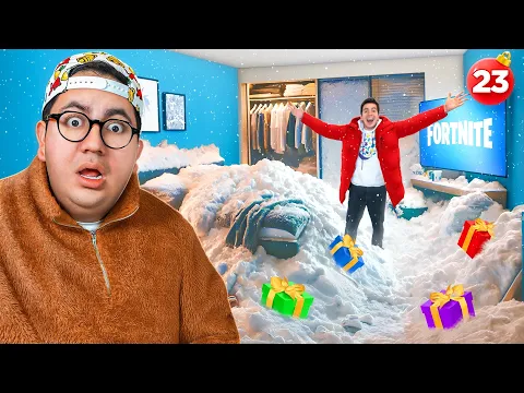 LLENE DE NIEVE EL CUARTO DE MI HERMANO *BROMA - VLOGMAS 23