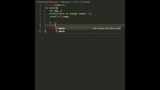 Read an integer and print its multiplication table using While loop in C