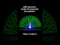 LED peacock sculpture made from single-use lab plastics