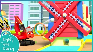 🚧 Crazy Golf Song! 🚜 | Digley and Dazey | Kids Construction Truck Cartoons