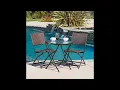 Christopher Knight Home El Paso Outdoor Folding Bistro Set 3 Pcs Set Multibrown