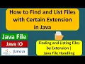 How to Find and List Files with Certain Extension in Java Java File Java IO