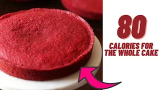 80 CALORIES FOR THE WHOLE RED VELVET CAKE -Low calorie red velvet cake