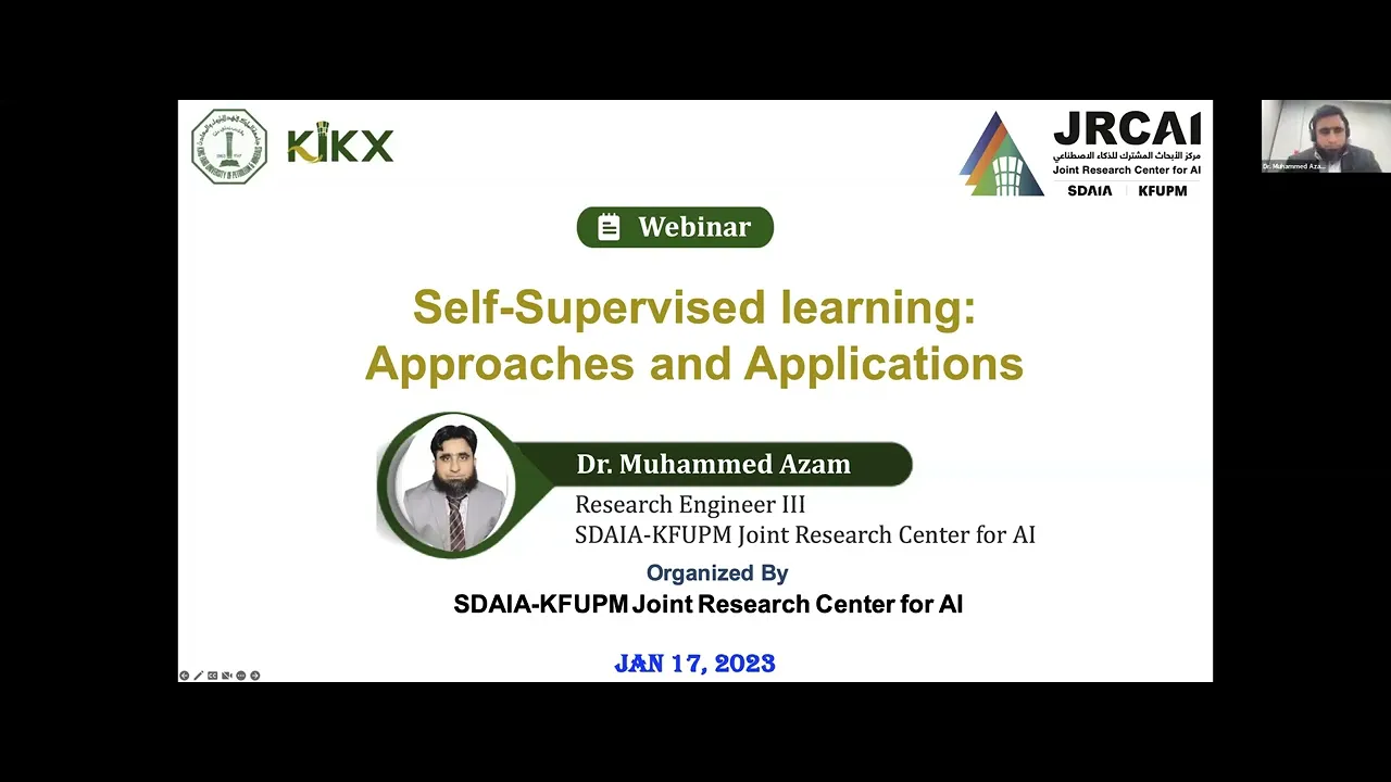 Webinar | Self Supervised learning : Approaches and Applications