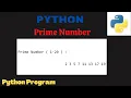 List of Prime number using python