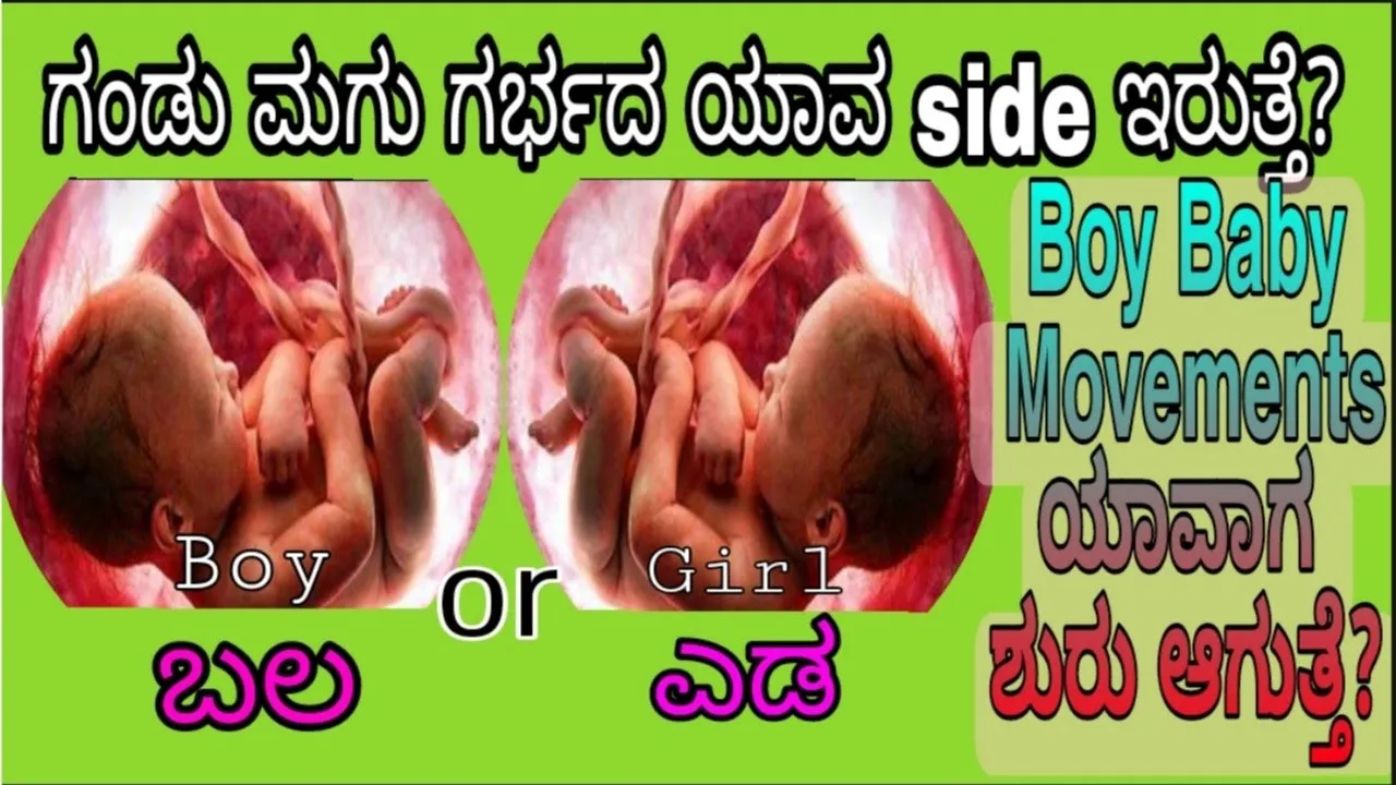 HOW TO KNOW BABY BOY OR GIRL?ಗಂಡು ಮಗು ಗರ್ಭದ Right side ಅಥವಾ Left side ಇರುತ್ತಾ?