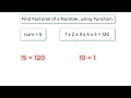 C Program To Find Factorial of a Number using Function