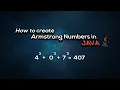 How to Create Armstrong Numbers in Eclipse Java