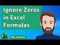 Ignore Zeros in Excel Functions MIN and Others