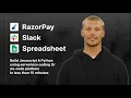 Connect Razorpay webhook to Google Sheets and slack use javascript or python with serverless coding
